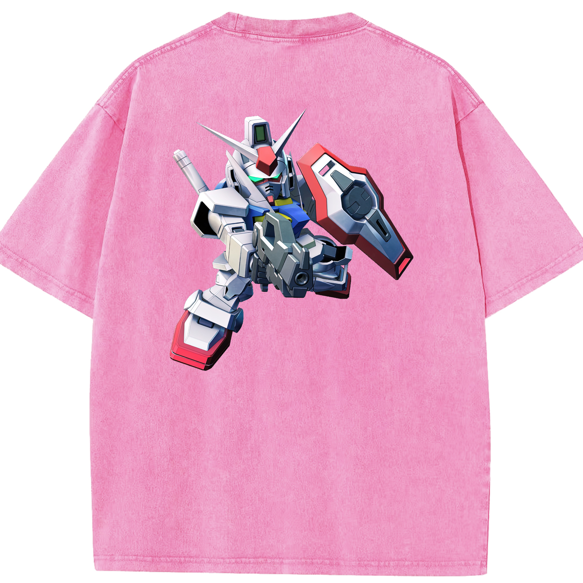 （画像用） 機動戦士ガンダム Mobile Suit Gundam 綿100% ヴィンテージ風 半袖Tシャツ（背面プリント）